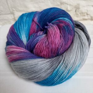 Hand dyed merino high twist sock yarn