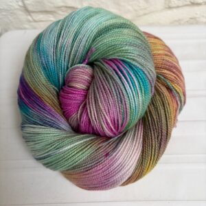 Hand dyed merino high twist sock yarn