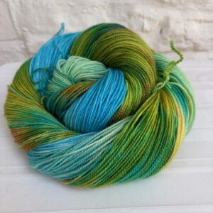 Hand dyed merino high twist sock yarn